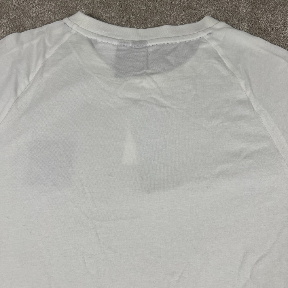 Adidas Mens Medium White Crew Neck Raglan Sleeve Sport Performance Tee NWT - Picture 4 of 9